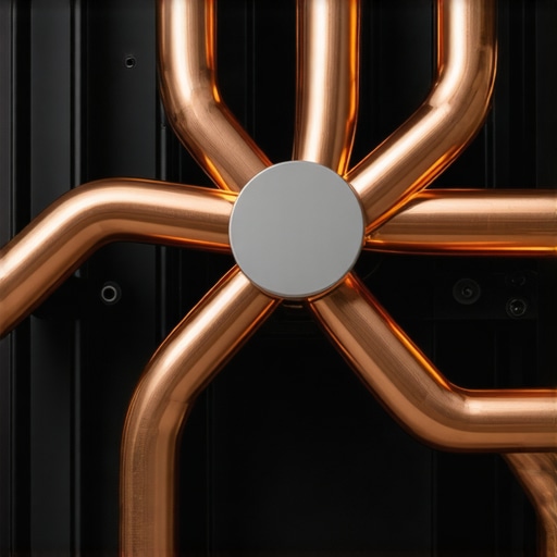 High-end air cooler with copper pipes inside a workstation PC