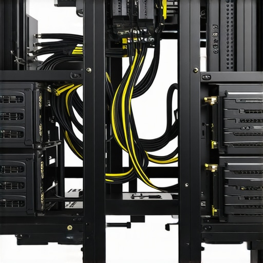 Professional Dual PSU Synchronization Setup Dual power supplies being installed in a high-end workstation case with sync cables.