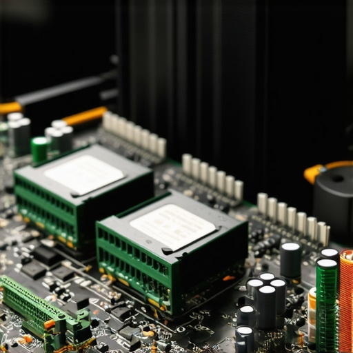 Professional ECC RAM Installation Close-up of ECC RAM modules installed in a professional workstation motherboard for stability.