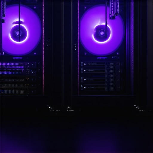 Professional High-Airflow Workstation Interior Close up of a high-end workstation internal cooling setup with a large air cooler and mesh front panel.