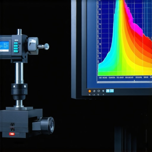 Professional Monitor Color Calibration Process Close-up of a colorimeter calibrating a professional workstation monitor