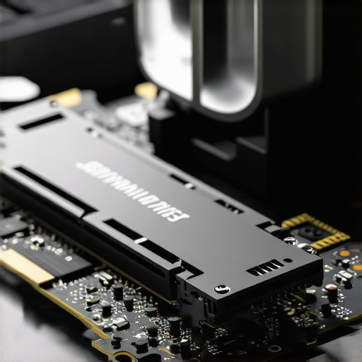 Professional NVMe SSD Thermal Management High-performance NVMe SSD with an advanced heatsink for heat dissipation.