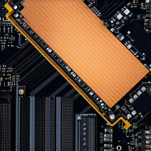Professional NVMe SSD with advanced thermal management Close up of an NVMe SSD with a dedicated heatsink to prevent thermal throttling