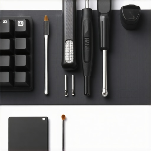 Professional PC and Keyboard Maintenance Tools A collection of precision electronics tools for maintaining workstation components and mechanical keyboards.
