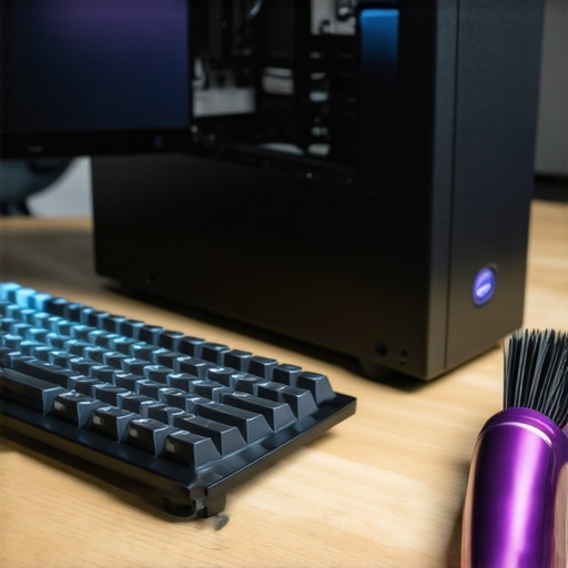 Professional PC and Keyboard Maintenance Cleaning a professional mechanical keyboard and workstation PC to ensure long-term reliability.