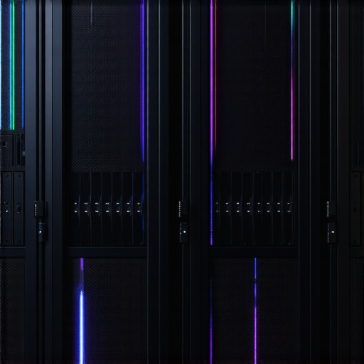 Professional Remote Render Node Setup A high-performance remote render node in a ventilated cabinet for a silent office environment.