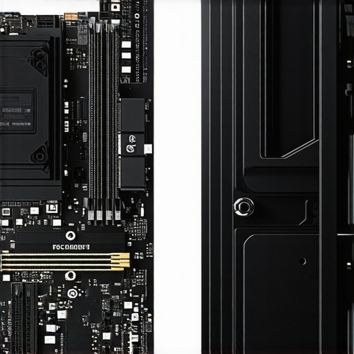 A high-performance NVMe SSD with a large thermal heatsink and a massive air cooler on a professional workstation motherboard.
