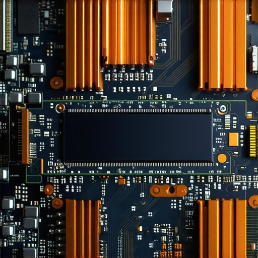 Professional SSD Thermal Management High-end NVMe SSD with a thermal heatsink installed in a workstation PC.