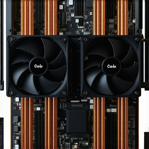 A massive dual-tower air cooler installed on a professional motherboard for maximum reliability.