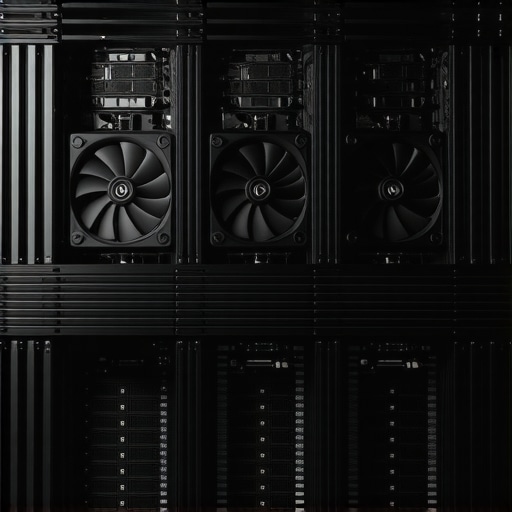 Professional Workstation Airflow and Maintenance Layout A clean internal view of a workstation PC optimized for airflow and long-term maintenance.