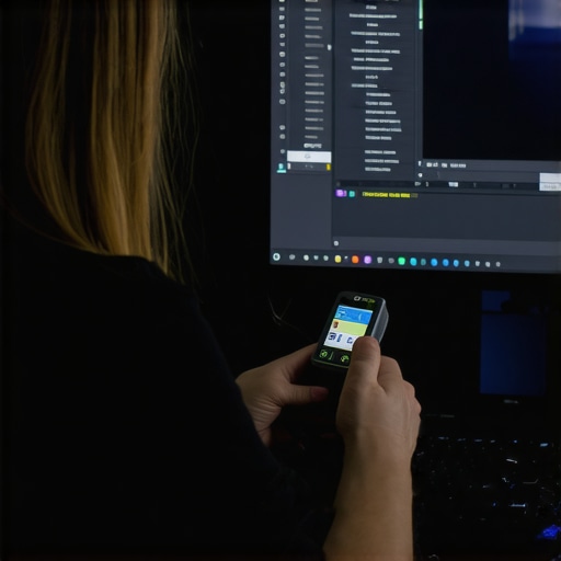 Professional Workstation Calibration and Maintenance A colorimeter being used to calibrate a professional workstation monitor for color accuracy.
