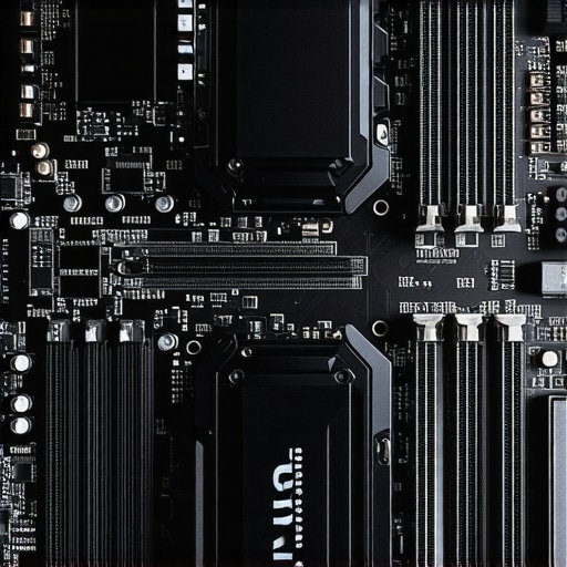 Macro view of high-end PC components showing M.2 heatsinks and cooling fans.