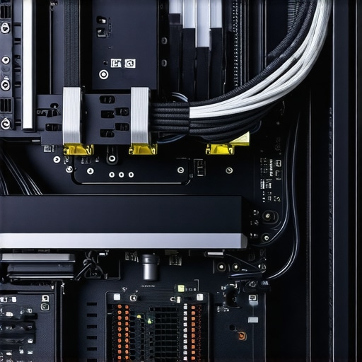 Professional Workstation Hardware Maintenance Internal view of a professional workstation showing GPU support and clean cooling setup.
