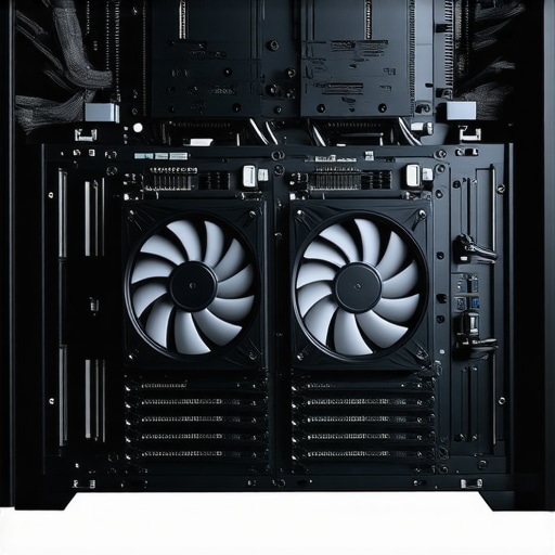 Professional Workstation Interior and Thermal Management Inside of a high-performance workstation PC with clean cable management and air cooling