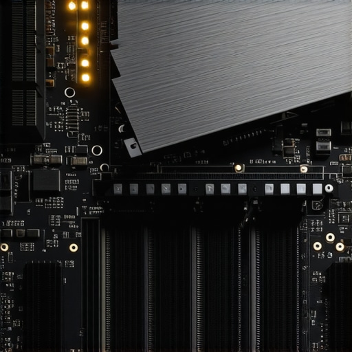 Professional Workstation Interior with SSD Heatsink High-end workstation interior showing a specialized SSD heatsink and diagnostic lights on the motherboard.