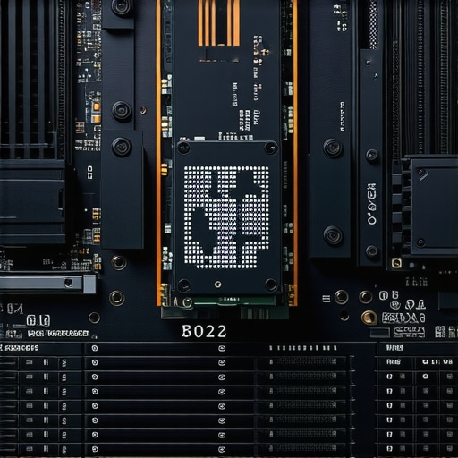 Professional Workstation Internal Cooling Setup Custom copper heatsink on an NVMe SSD inside a professional workstation PC