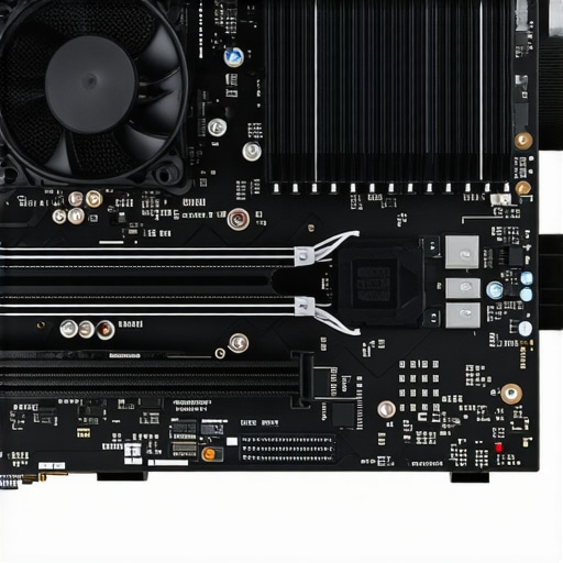 A high-end air cooler and NVMe SSD with heatsink inside a professional workstation PC.