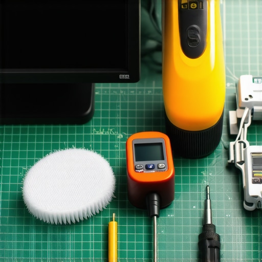 Professional Workstation Maintenance Tools A collection of tools for maintaining a high-end PC including a colorimeter and electric duster