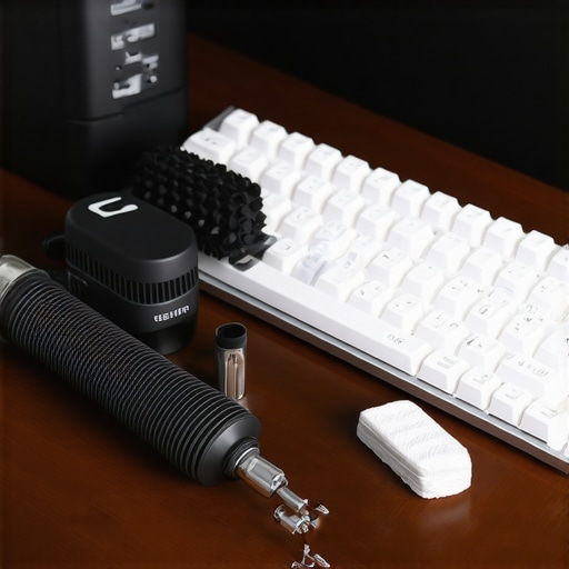 A collection of professional tools used for maintaining workstation PCs and mechanical keyboards