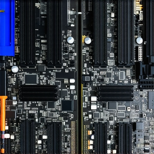 Professional Workstation Maintenance and Cleaning Close up of a technician cleaning dust from a high-end workstation PC motherboard and SSD components