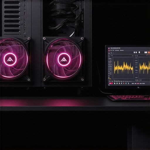 Professional Workstation Maintenance and Monitoring Interior of a high-end workstation showing clean cable management and thermal monitoring sensors.