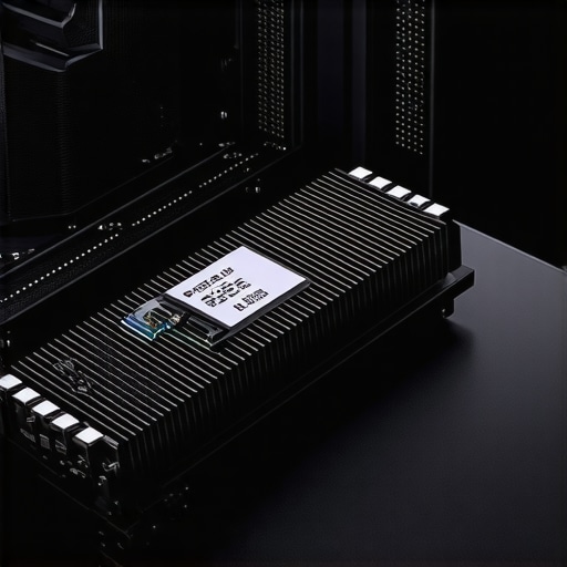 Professional Workstation Thermal Management Close up of an NVMe SSD heatsink and CPU air cooler inside a professional workstation