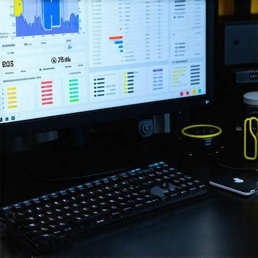 Professional hardware monitoring and maintenance tools A workstation screen showing system health logs and hardware monitoring software.