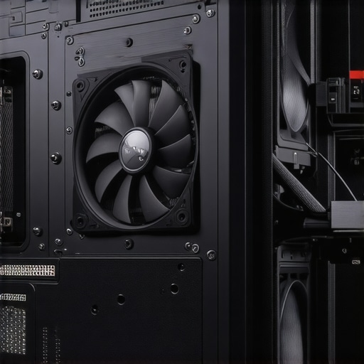 Professional workstation PC internal components layout for silent operation Silent high-performance workstation PC build with air cooling