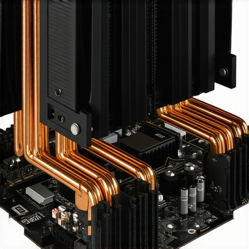 Reliable Air Cooling for Professional Workstations A large air cooler on a motherboard representing workstation stability.