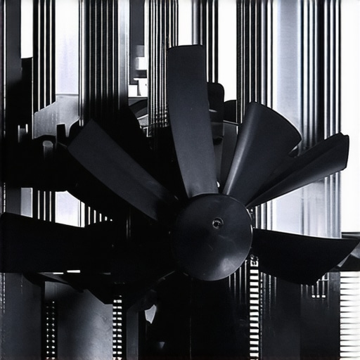A high-performance static pressure fan mounted to a dual-tower CPU cooler showing the importance of airflow resistance.