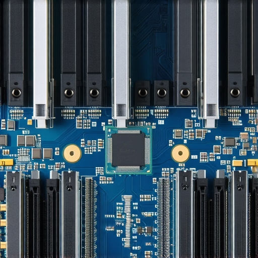 The Internal Architecture of a High-Performance NVMe SSD Close up of an NVMe SSD showing the controller and NAND chips for workstation performance.