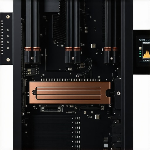 Close up of PC cooling components and hardware monitoring tools