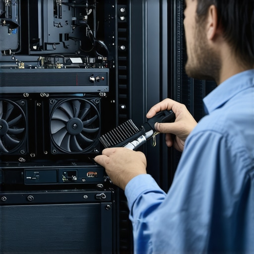 Workstation PC Maintenance and Dust Removal Cleaning a workstation PC with anti-static tools