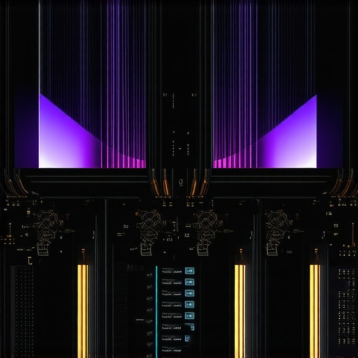 Workstation Thermal Monitoring and Maintenance Close up of a PC interior with temperature monitoring software overlay.